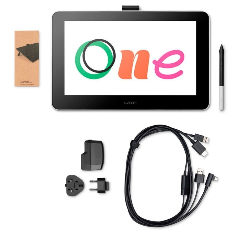 Wacom one Creative Pen Display, Drawing Tablet with 13.3”Screen